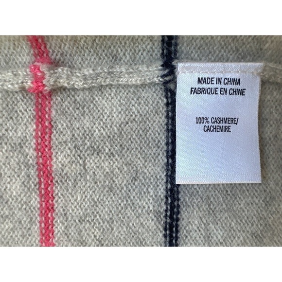 THEORY CASHMERE sweater Women Size M Open Front Gray Stripes Cardigan ($385) - Picture 3 of 10